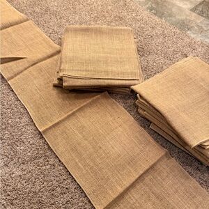 Elegant Tan Table Runner (32) 12” x 108”